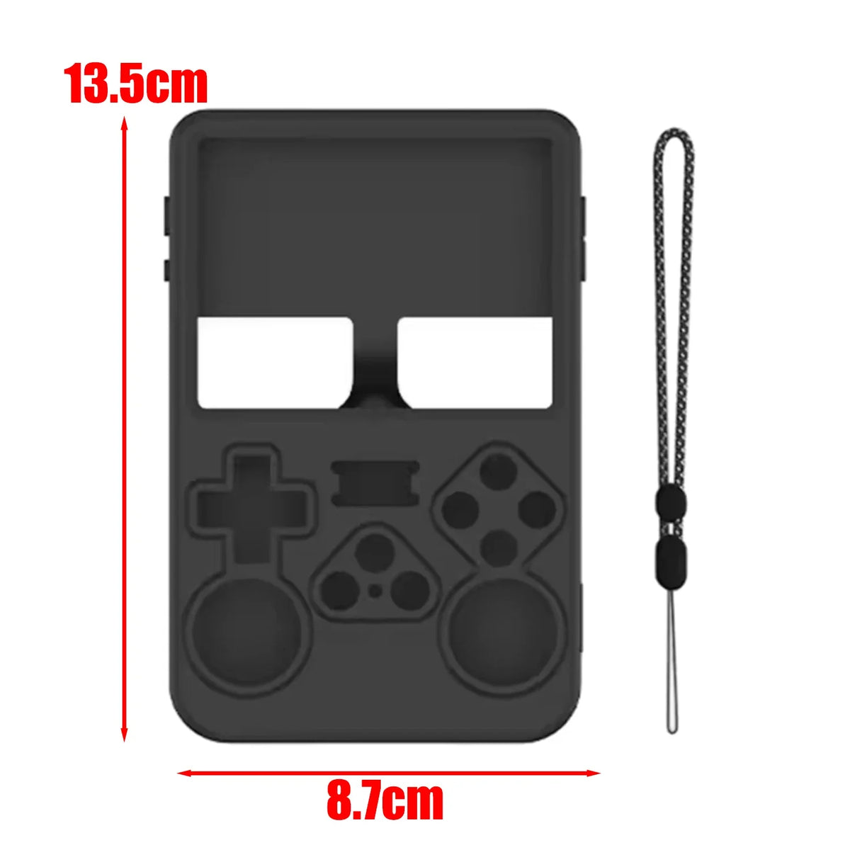 Case With Lanyard For R36S Console Soft Silicone Skin Shell Cover Full Protection Anti-Scratch Protector Game Accessories