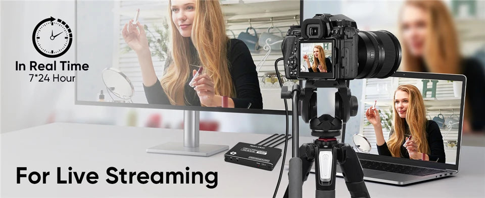 Navceker 4K 60Hz HDMI USB 3.2 Capture 2K 120FPS USB C Video Card 1080P 240FPS Video Grabber Live Streaming For PS5 Camera XBox