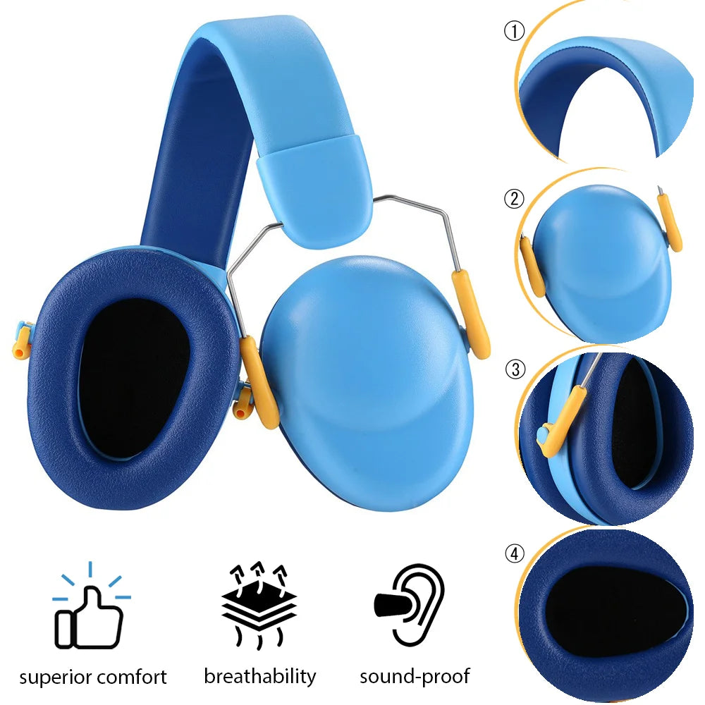 Ear Protection for kids Earmuffs Baby Noise Reduction hearing Defenders children Protector muffs Adjustable Safety NRR 25db