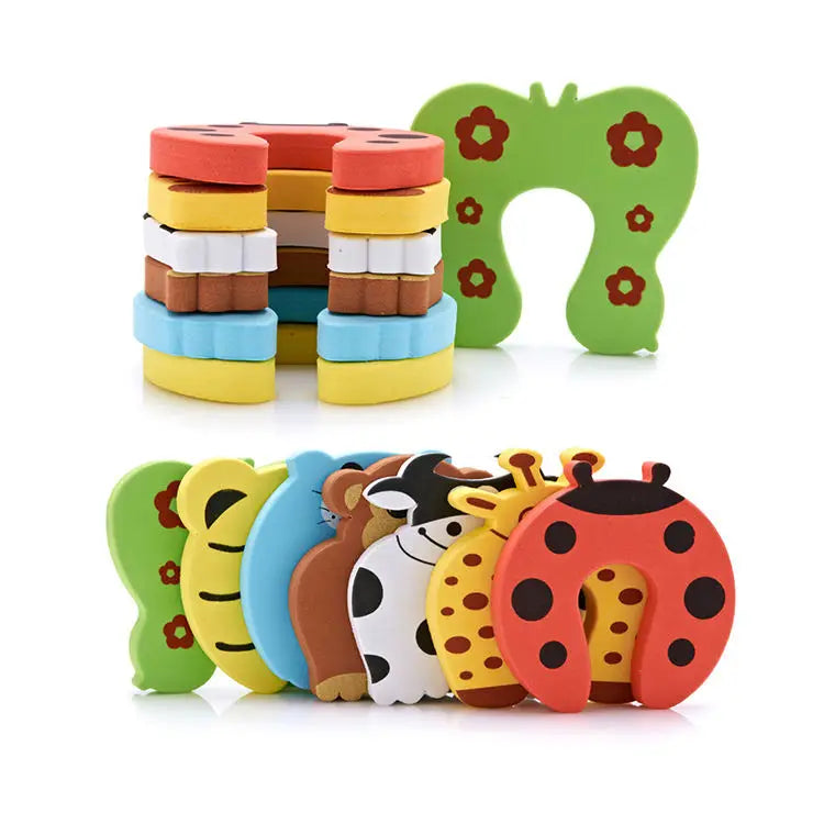 Children Doorstop Door Clip Soft Foam Door Stopper Holder EVA C Shape Kids Doorstops Baby Safety Locks Finger Security Protecter