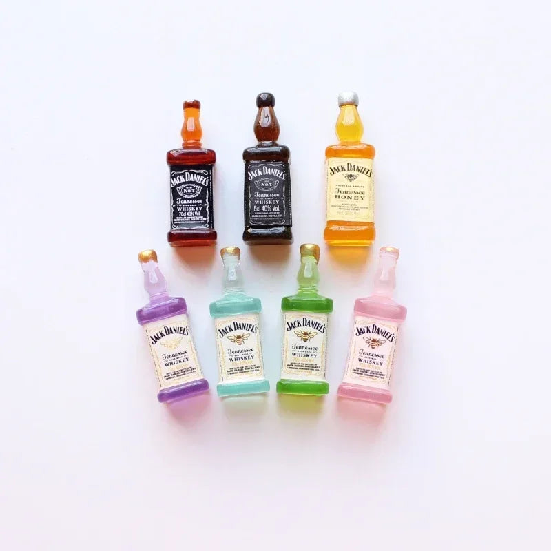 10pcs Mini Alcohol Drink Bottle Simulation Beverages DIY Home Decor Miniatures Fairy Garden Ornament Dollhouse Decor Accessories