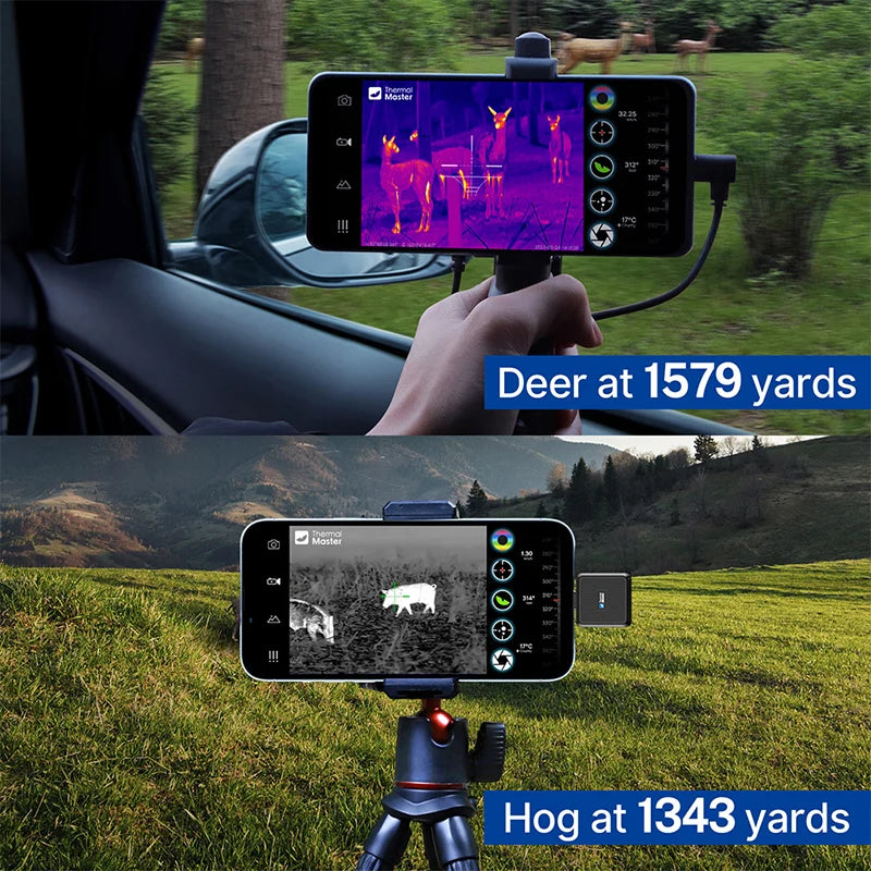 T2PRO Monocular Thermal Camera Imager 1579yards for Hunting Coyote Deer Hunting Binocular Telescope