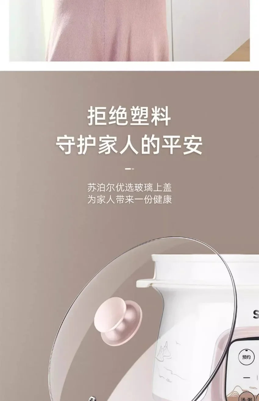 Water-proof electric stew pot household bird's nest electric stew pot ceramic soup cooking porridge food supplement health care