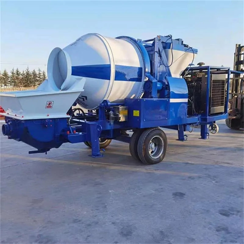 For Construction Portable Trailer Concrete Pump Machine 30m3/h Capacity Concrete Mixer Pump Truck Mounted Concrete Pump