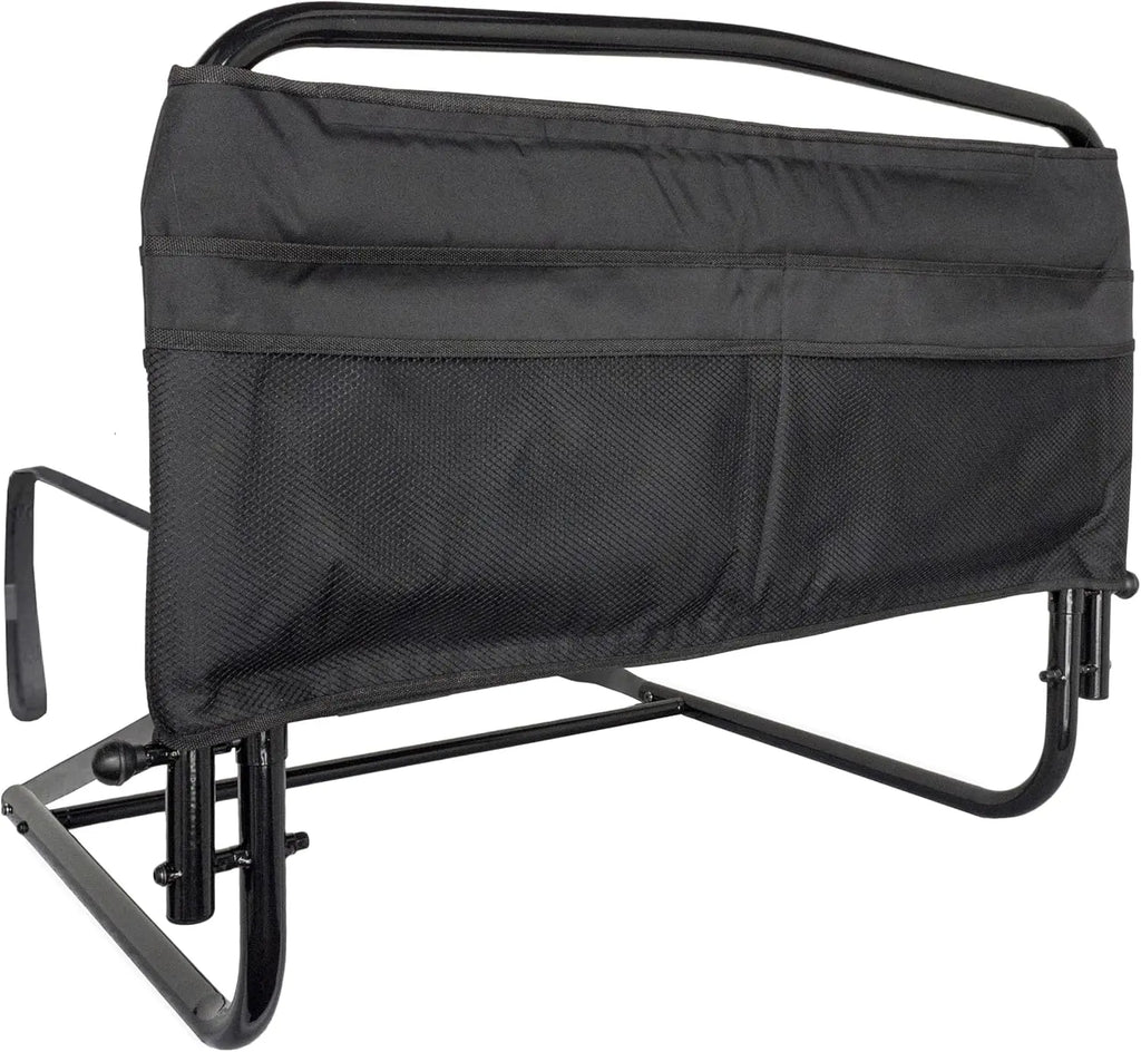 Stander 30" Safety Bed Rail with Padded Pouch, Folding Bedside Safety Guard Rail for Adults, Seniors, and Elderly, Under