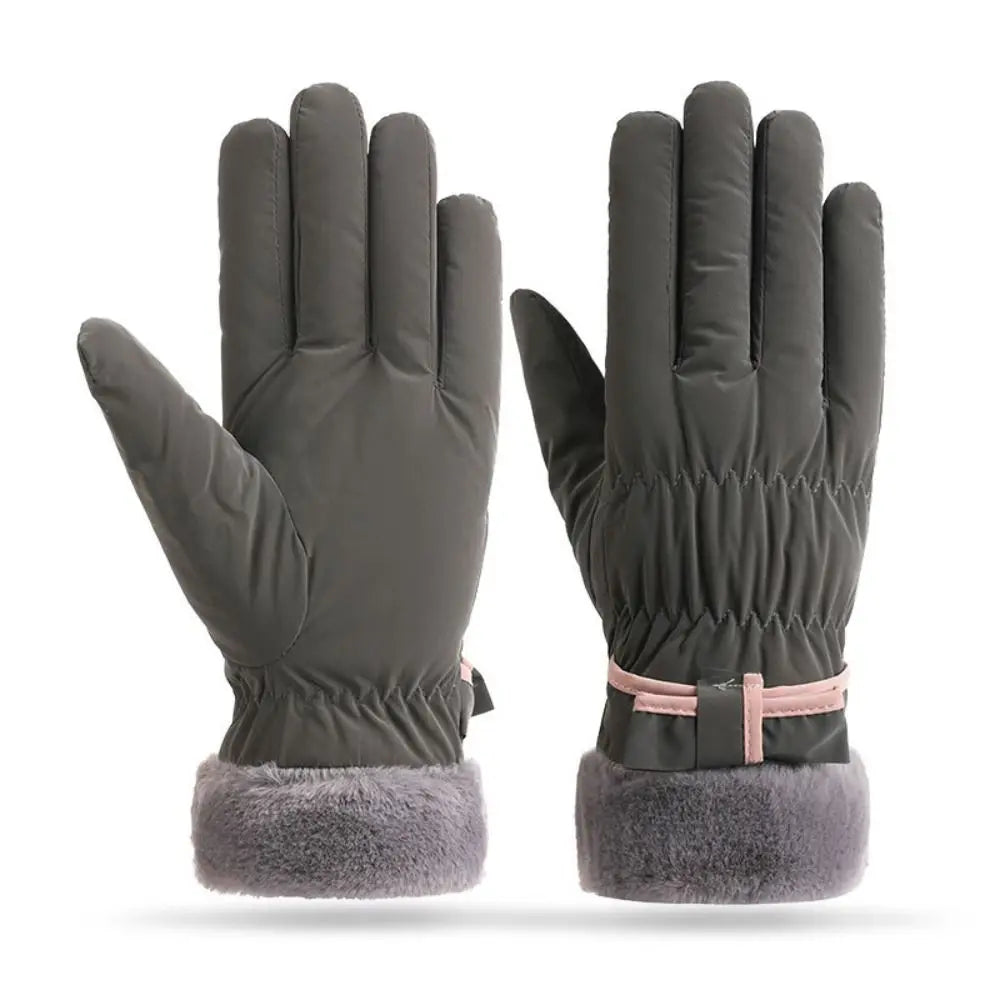 Simple Keep Warm Snowboard Gloves Windproof Waterproof Skiing Gloves Thicken Touch Screen Riding Mittens Outdooor