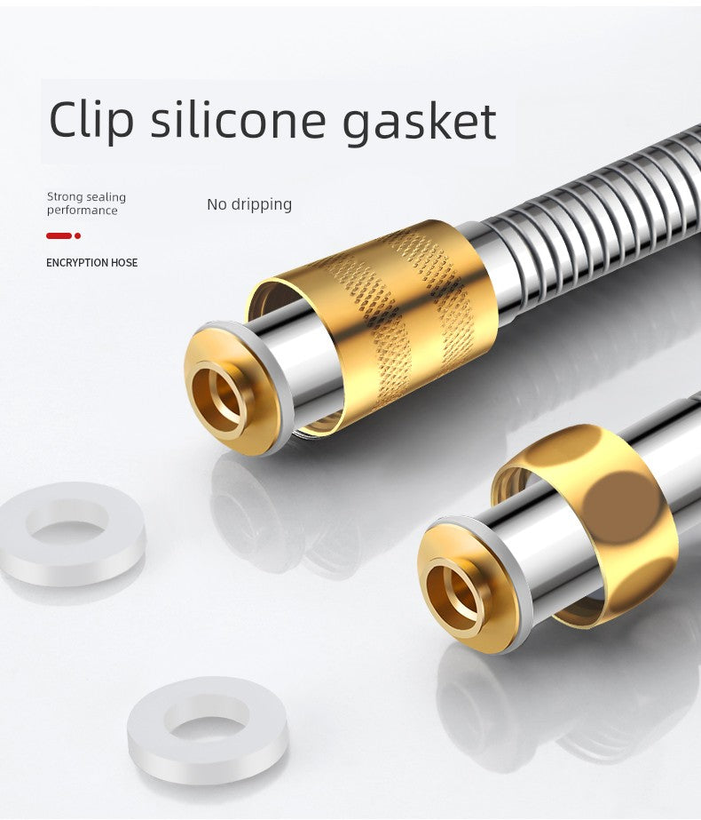 Shower Hose Explosion-Proof Shower Tube Boost Nozzle Refined Copper Neutral Connecting Pipe Water Heater Accessories Complete Collection Punch-Free