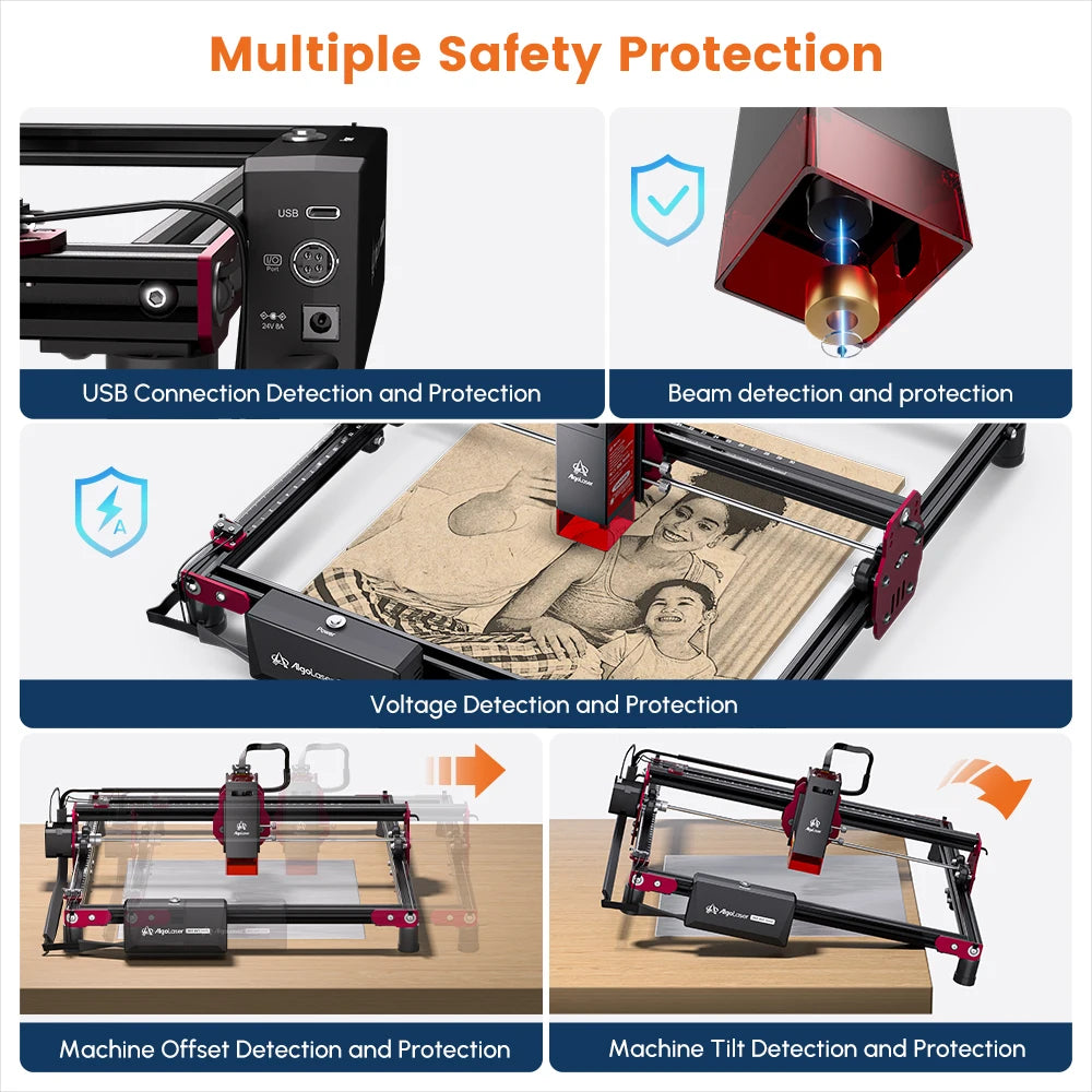 ORTUR Lazer Master 2 Laser Engraving Cutting Machine Woodwork Tool Business Machine Air Assist Laser CNC Router Laser Engraver