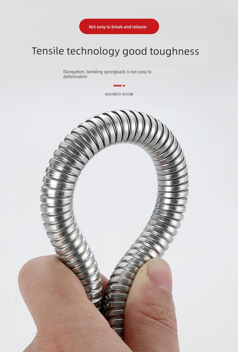 Shower Hose Explosion-Proof Shower Tube Boost Nozzle Refined Copper Neutral Connecting Pipe Water Heater Accessories Complete Collection Punch-Free