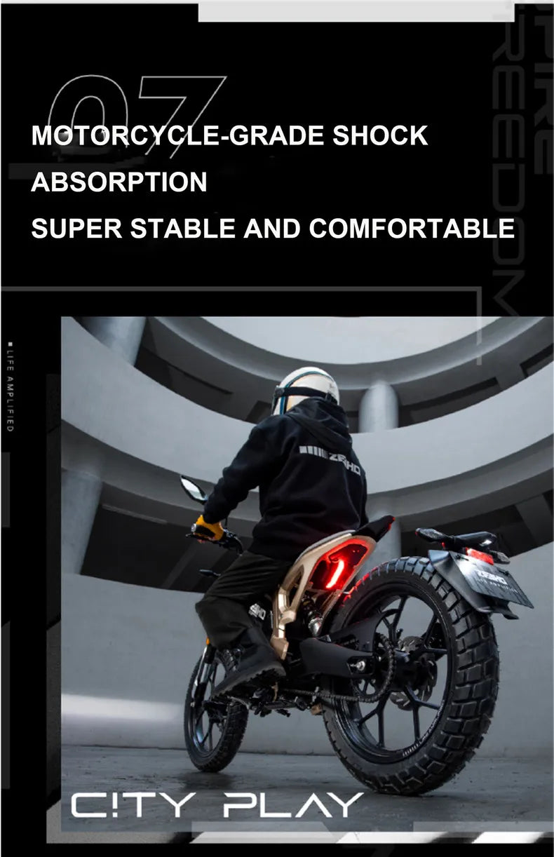 17" urban e-bike e-scooter CITY XC electric cross-country mid-motor mobility excursions e-bike