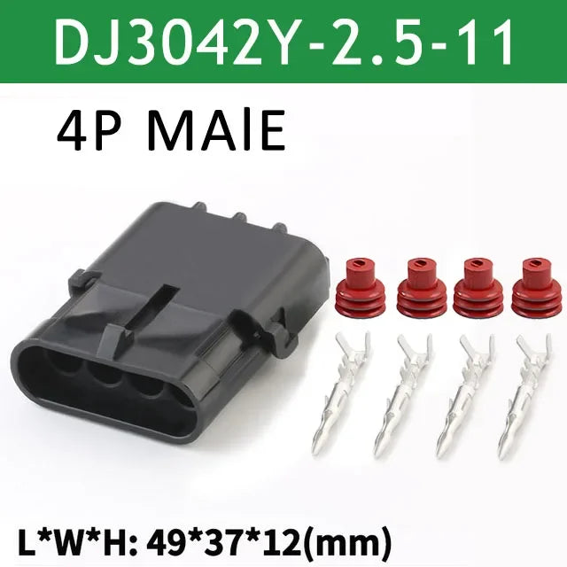 5/20/100sets 1 2 3 4 6Pin Way Delphi 2.5 GM Automotive Female Male Weather Pack Electrical Socket Plug Automobile Connectors