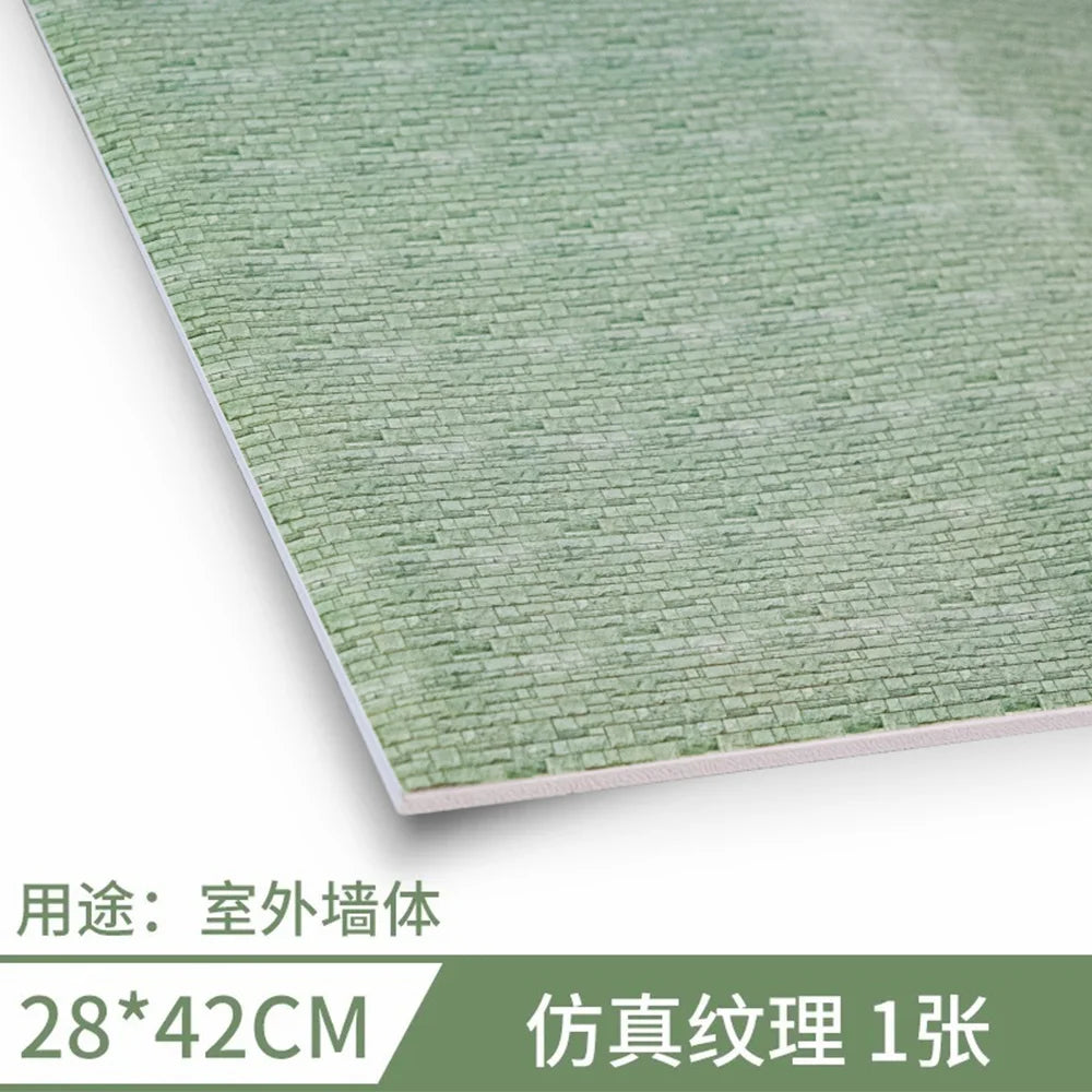 28x42CM Floor/Wall Sticker Materials DIY House Building Indoor/Outdoor Ground Layout Accessory With Back Adhesive 2Pcs/Lot