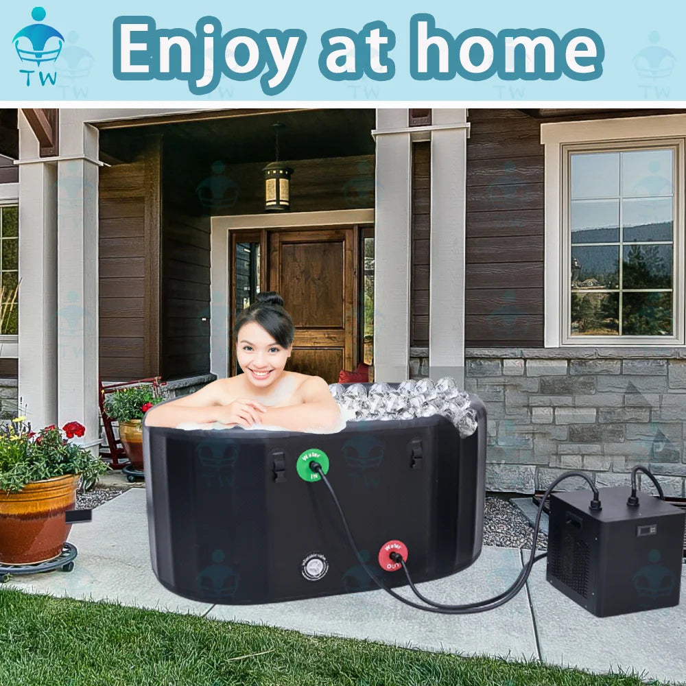 Inflatable Ice Bath Tub With Chiller,Cold Plunge for Recovery,Portable Outdoor Bathtub,Advanced Ice Tub with Temperature Control