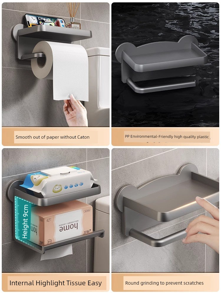 Bathroom Storage Rack Wall Hanging Waterproof Tissue Box