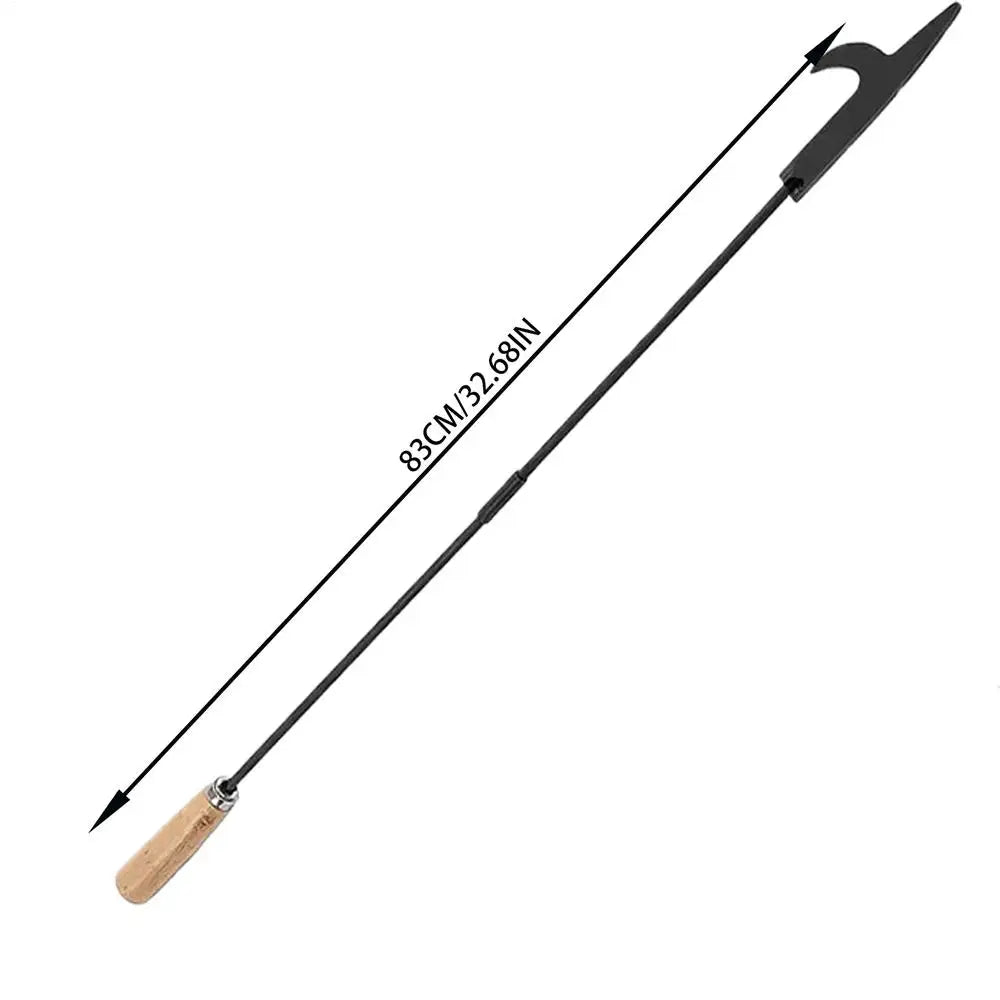 Fire Poker For Fire Pit Outdoor Camping Fire Poker 33 Inch Fireplace Poker With Wood Handle Long Campfire Poker Fire Pit Tools