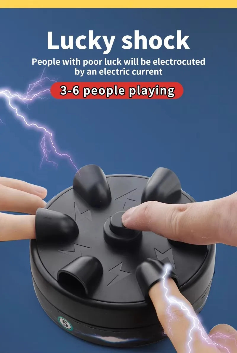Funny Electric Shock Polygraph Tricky Lie Detector Test Lucky Shock Roulette 6 Fingers Novelty Party Board Game Toys For Adults
