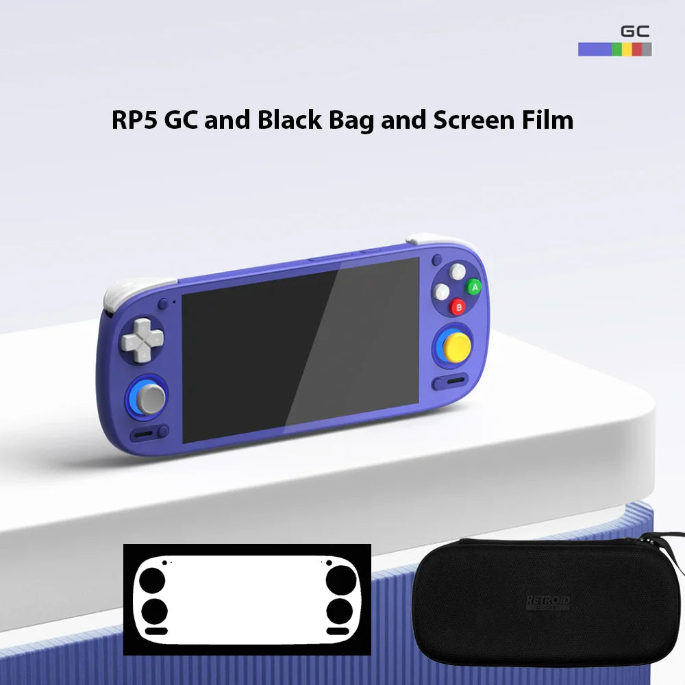 Retroid Pocket 5 Handheld Game Console 5.5Inch OLED Screen SD865 8GB+128GB RP5 with Bag Android Game Console Wifi 5000mAh