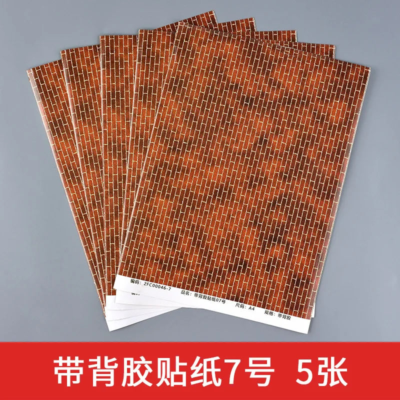 21x29CM Architectural Sand Table Model Material Sticker With Backing Adhesive Wallpaper Flooring Paper 5Pcs/Lot
