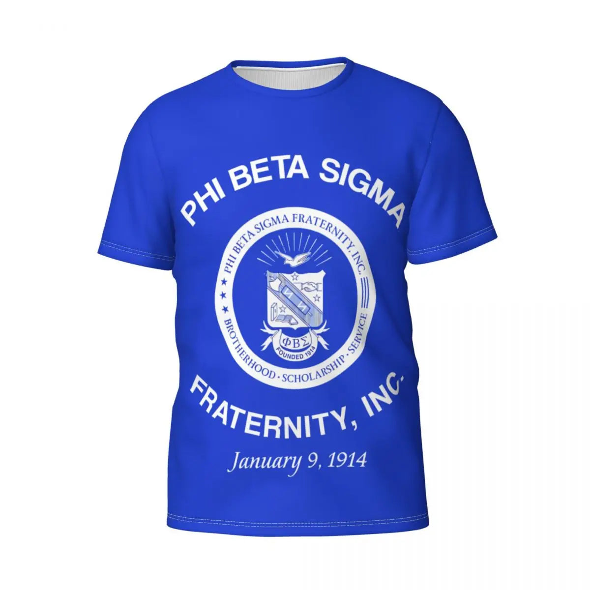Phi Beta Sigma PBS Fraternity Men's Athletic Cotton Classic Short Sleeve Crewneck T-Shirt Tee Shirt