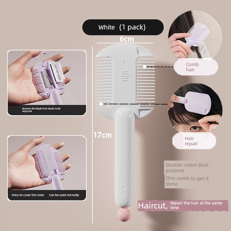 Bristle Three Rows Long Handle Makeup Pointed Tail Hair Setting Comb