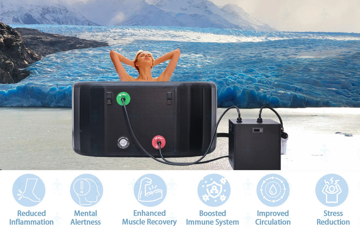 Inflatable Ice Bath Tub With Chiller,Cold Plunge for Recovery,Portable Outdoor Bathtub,Advanced Ice Tub with Temperature Control