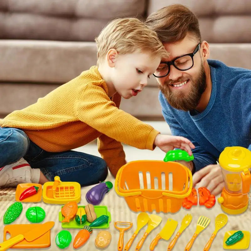 Play Food Set For Kids Children's Pretend Play Kitchen Toy Finely Polished Educational Toy For Birthday New Year Christmas