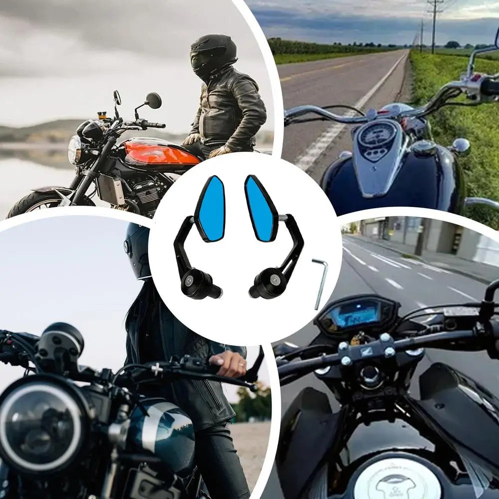 Motorcycle Rear View Reflector Cycling Bar End Rearview Reflectors Good Clarity Cycling Accessories For Outdoor Riding Urban