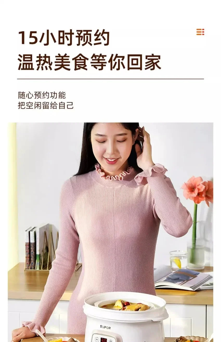 Water-proof electric stew pot household bird's nest electric stew pot ceramic soup cooking porridge food supplement health care