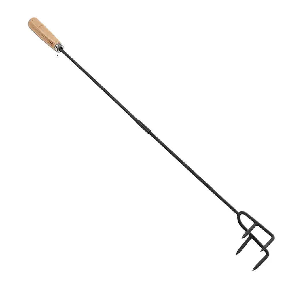Fire Poker For Fire Pit Outdoor Camping Fire Poker 33 Inch Fireplace Poker With Wood Handle Long Campfire Poker Fire Pit Tools