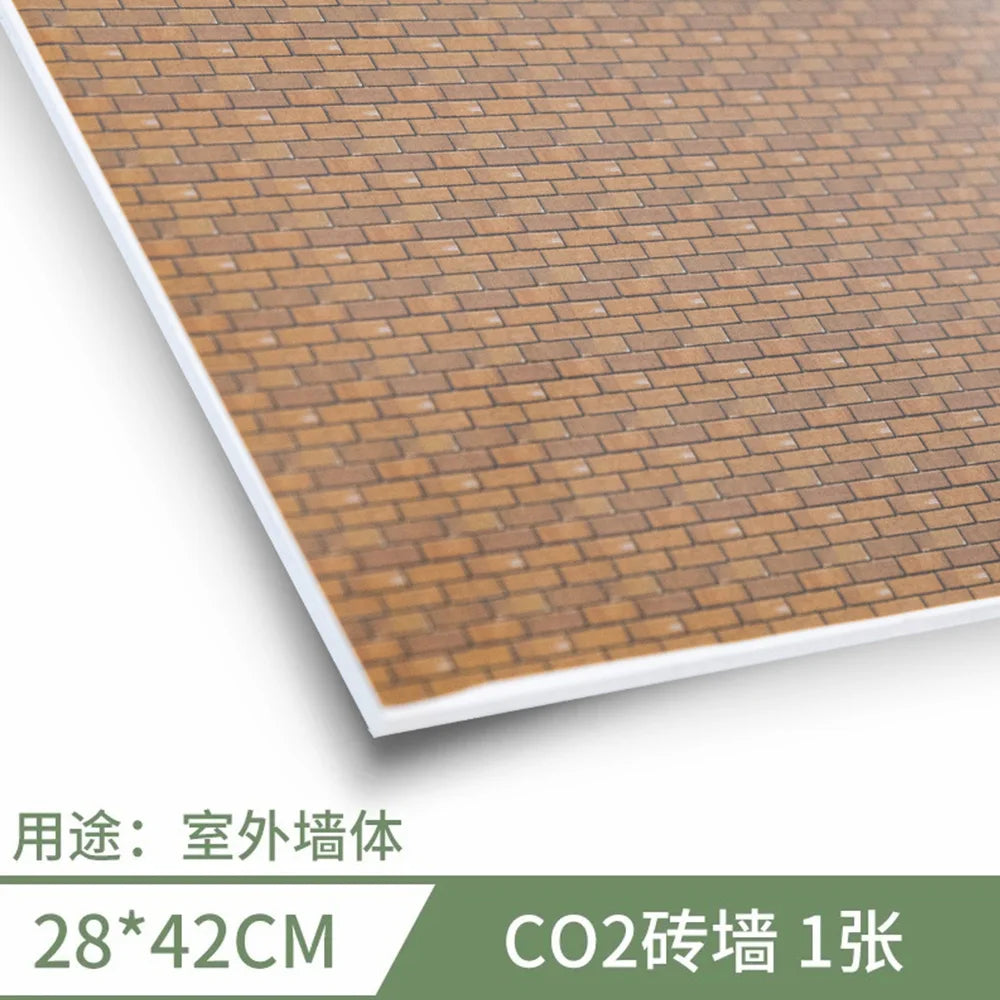 28x42CM Floor/Wall Sticker Materials DIY House Building Indoor/Outdoor Ground Layout Accessory With Back Adhesive 2Pcs/Lot