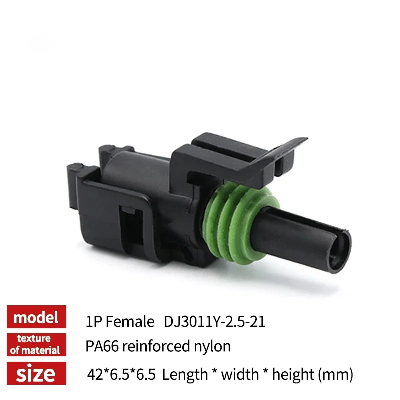 5/20/100sets 1 2 3 4 6Pin Way Delphi 2.5 GM Automotive Female Male Weather Pack Electrical Socket Plug Automobile Connectors