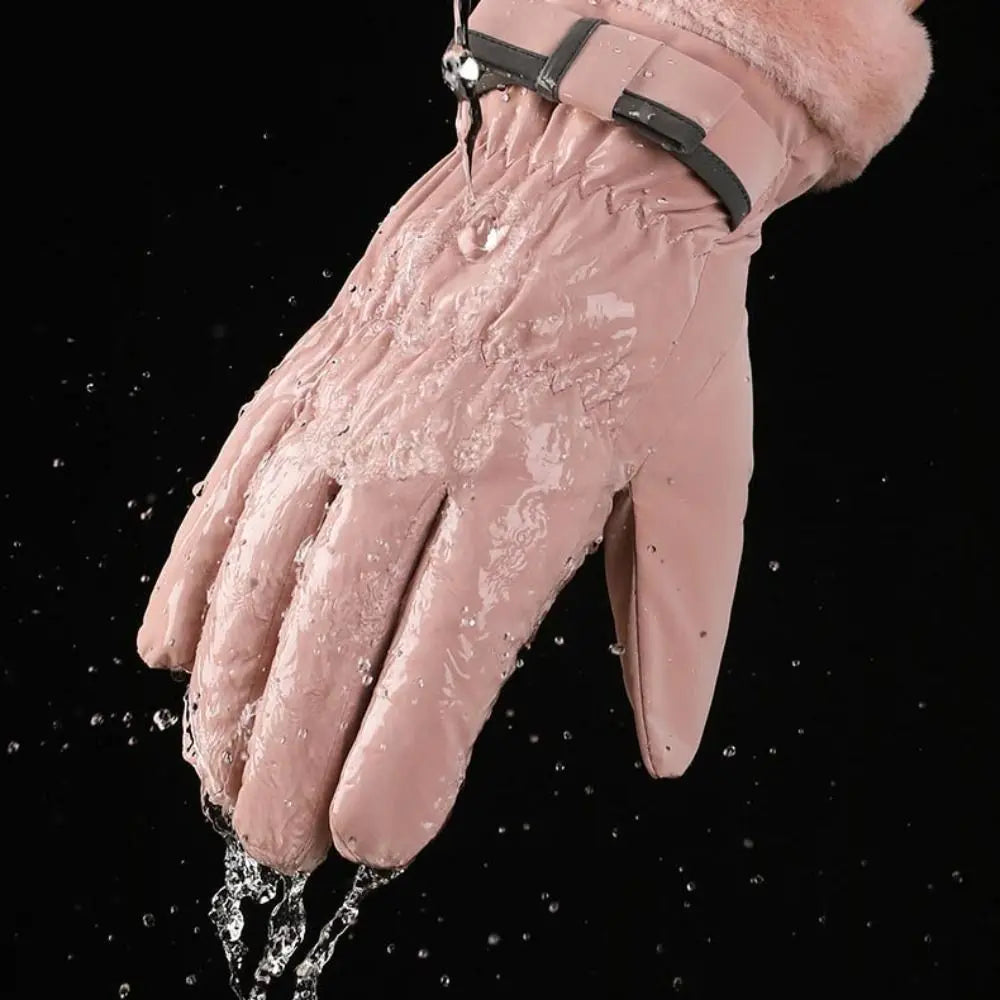 Simple Keep Warm Snowboard Gloves Windproof Waterproof Skiing Gloves Thicken Touch Screen Riding Mittens Outdooor