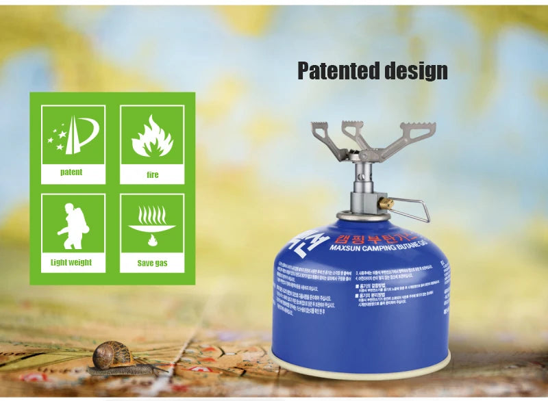 BRS-3000T Titanium Mini Camping Gas Burners 25g 2700W One-Piece Pocket Stove Outdooor Hiking Folding Cooking Furnace Portable