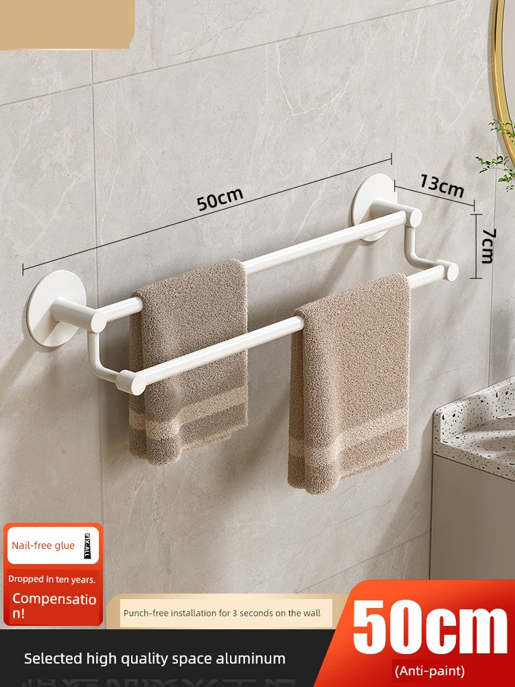 Wall-Mounted Alumimum Single Rod Toilet Towel Rack