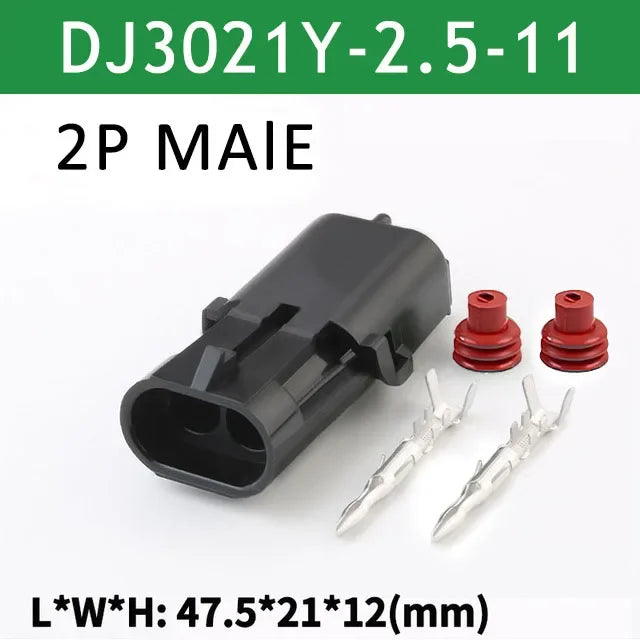 5/20/100sets 1 2 3 4 6Pin Way Delphi 2.5 GM Automotive Female Male Weather Pack Electrical Socket Plug Automobile Connectors