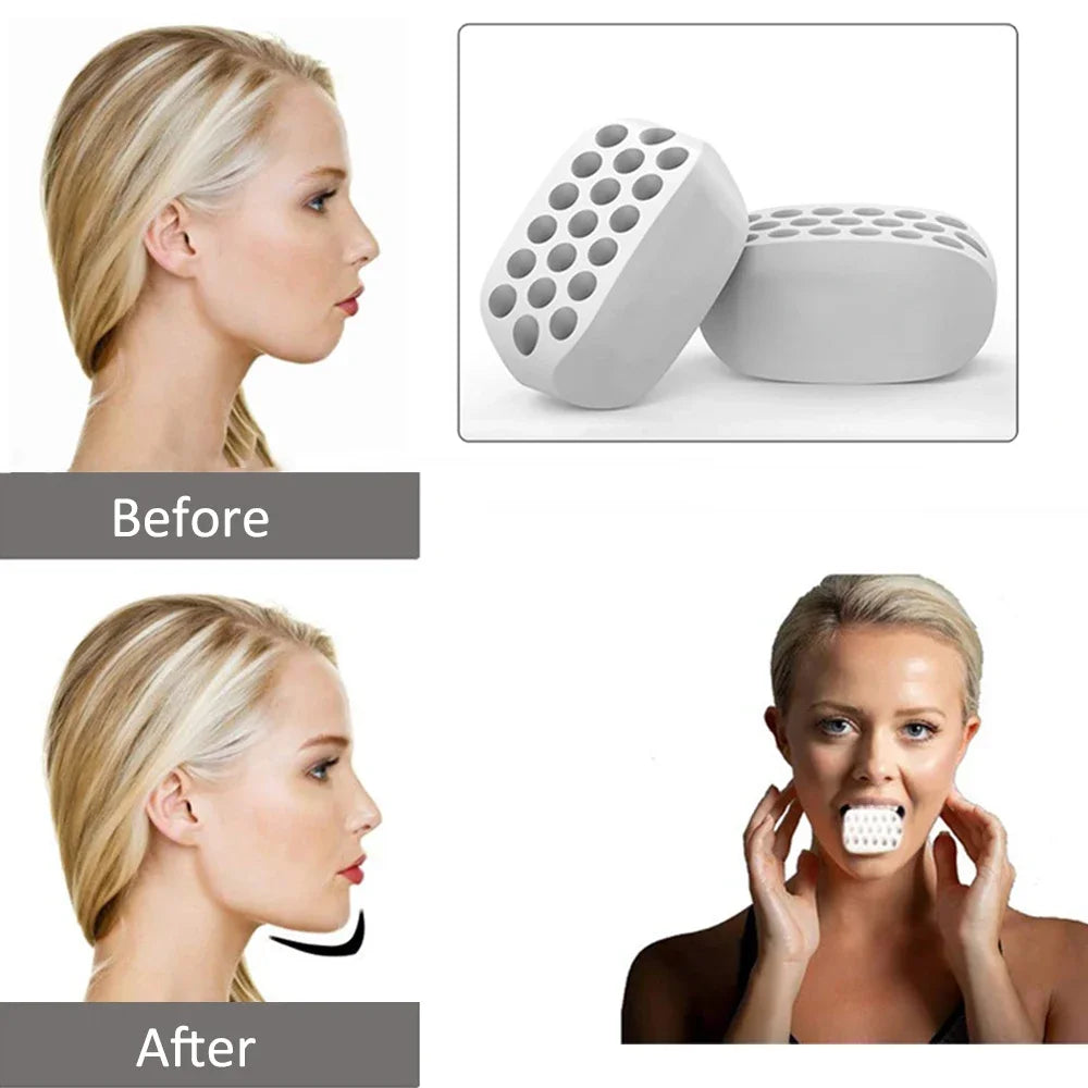 1pcs Jaw Exerciser Ball Facial Jaw Muscle Toner Trainin Fitness Anti-aging Food-grade Silica Face Chin Cheek Lifting Slimmin
