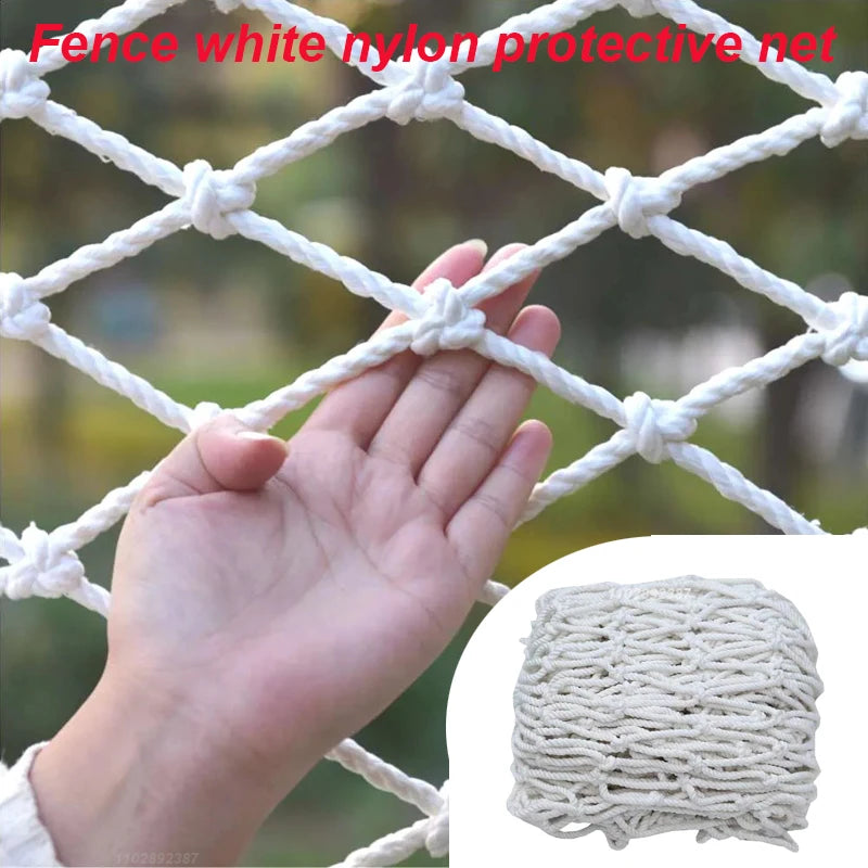 Safety Netting Building Against Falling Net Balcony Window Stairs Safe Deck Fence White Nylon Protection Baby Cat Dog