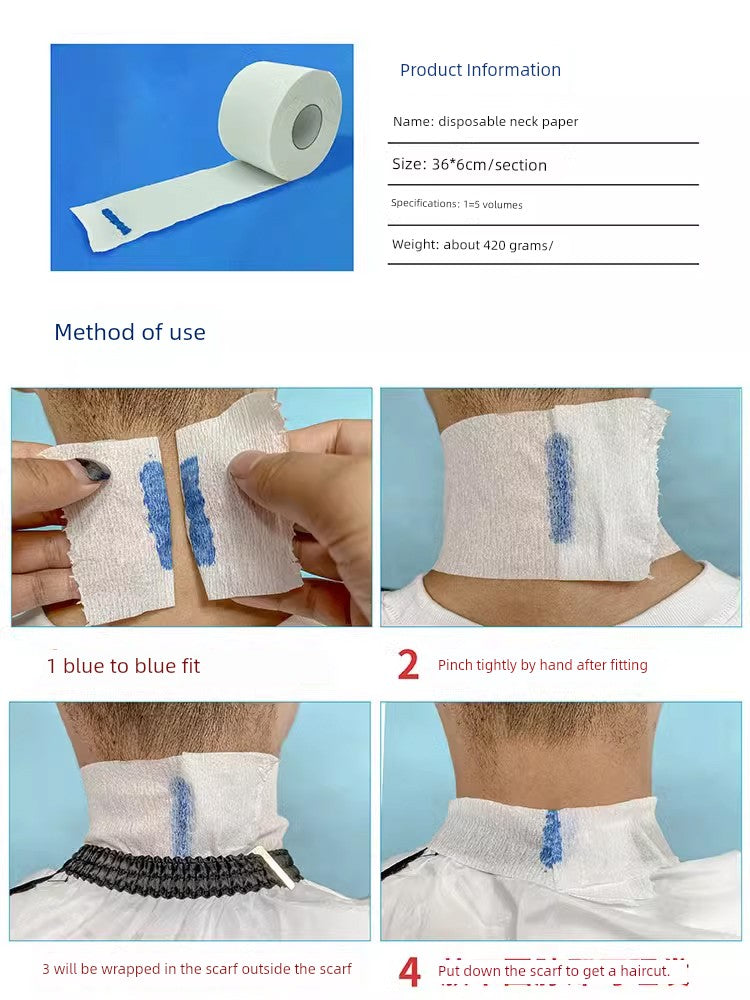 Hair Cutting Neck Paper Barber Shop Hairdressing Supplies Disposable Hair Cutting Paper Haircut Neck Paper for Hair Salon Tools