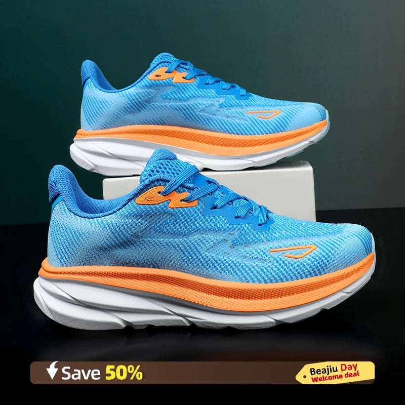 Men Sports Running Shoes Leisure cushioning Breathable Lightweight Women's Comfortable Athletic Nonskid Marathon Sneakers