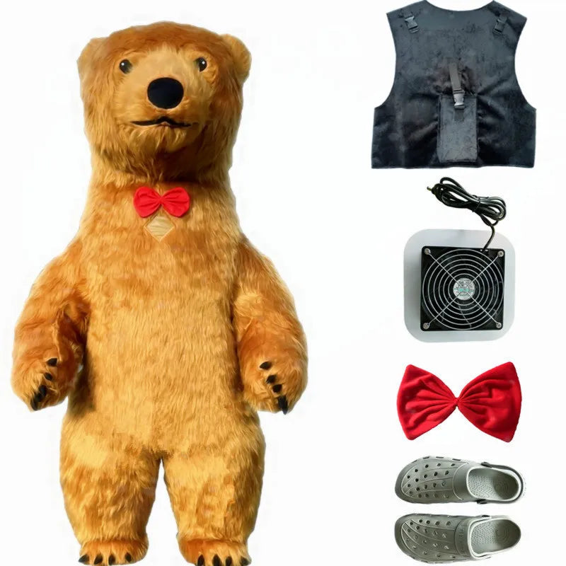 2.6M inflatable polar bear, giant panda, brown bear performance suit, funny doll, Santa Claus, snowman, animal shape performance