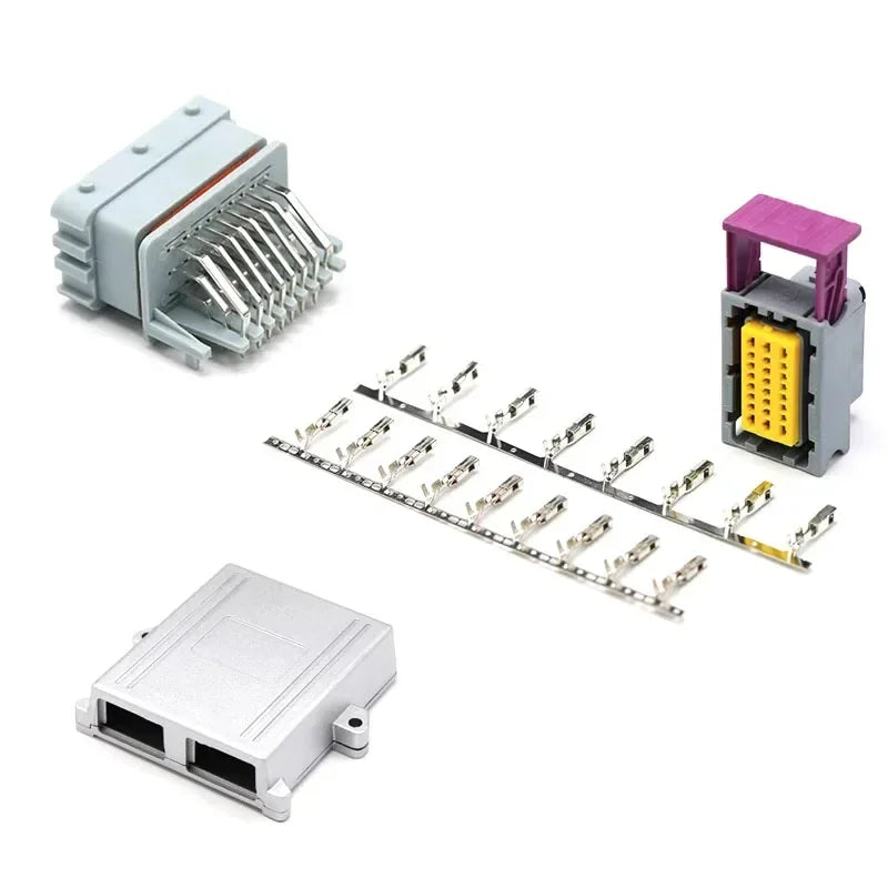 1/5sets ECU Car Controller Circuit Board Matching Aluminum Alloy Shell Box Plug Automotive Motor Auto Connector 48P