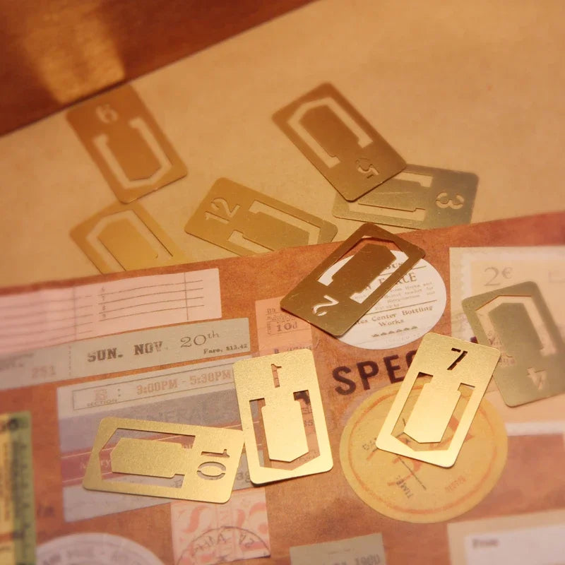 Vintage Copper Bookmark Mini Retro Metal Book Marker For Books Office Accessories School Supplies Stationery