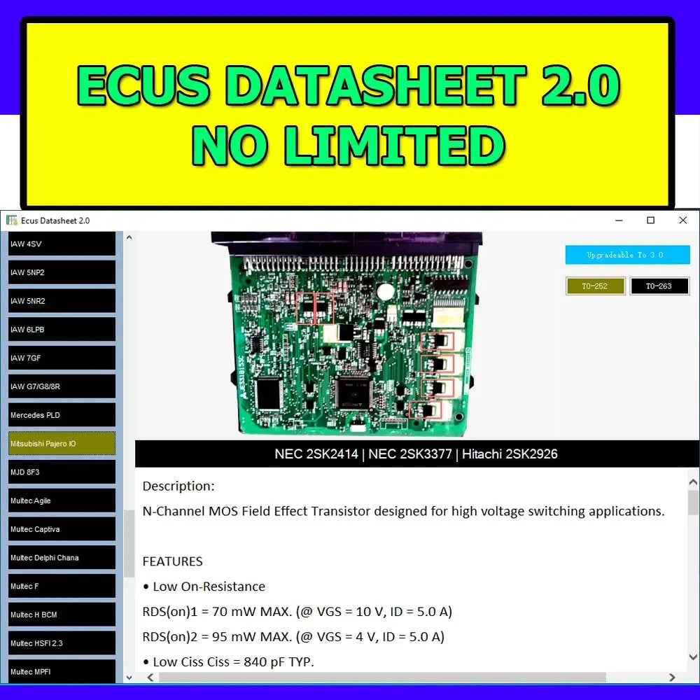 Datasheet ECUs 2.0 repair course PCB workshop  factory repair ECU service Automobile Diagnostic Tools link Car Vehicle Tool Auto