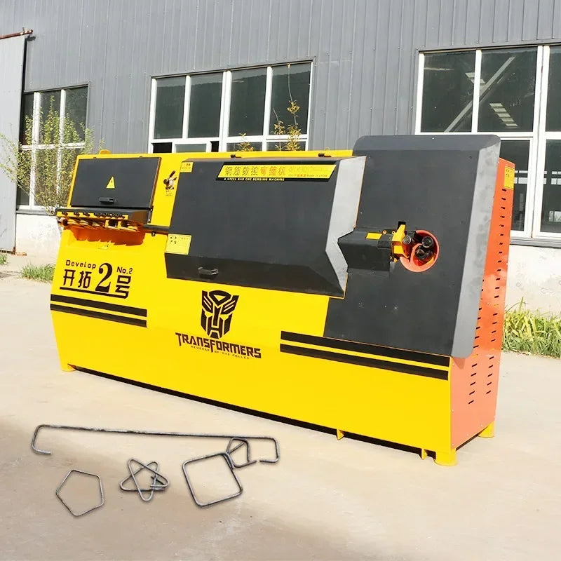 Stirrup Bending Machine CNC Automatic Aluminum Steel Bar Cut Bend Ironworker Making Cutting Bending Stirrup Rebar Bender Machine
