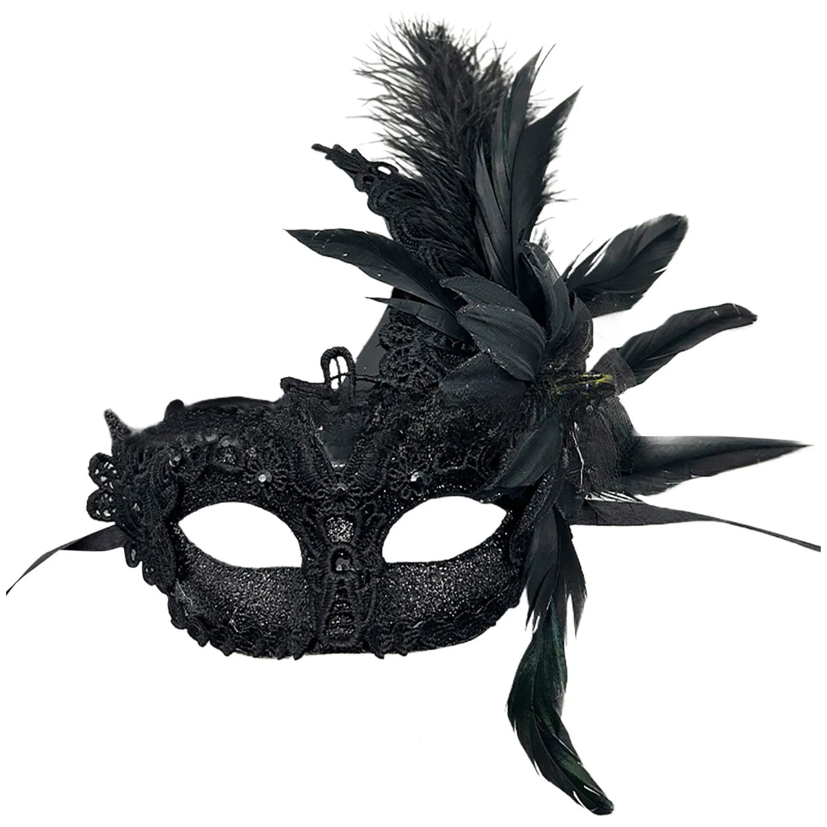 Carnival Masquerade For Women's Faux Feather Party Face Mask Novelty Halloween Christmas Easter Cosplay Party Prom Mask