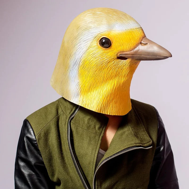 Novelty Bird Mask Latex Hood Animal Eagle Pigeon Bird Helmet Halloween Costume Carnival Cosplay Party Zoo Masquerade Props