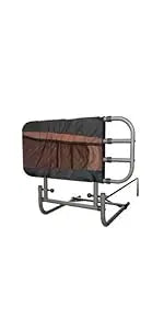 Stander 30" Safety Bed Rail with Padded Pouch, Folding Bedside Safety Guard Rail for Adults, Seniors, and Elderly, Under