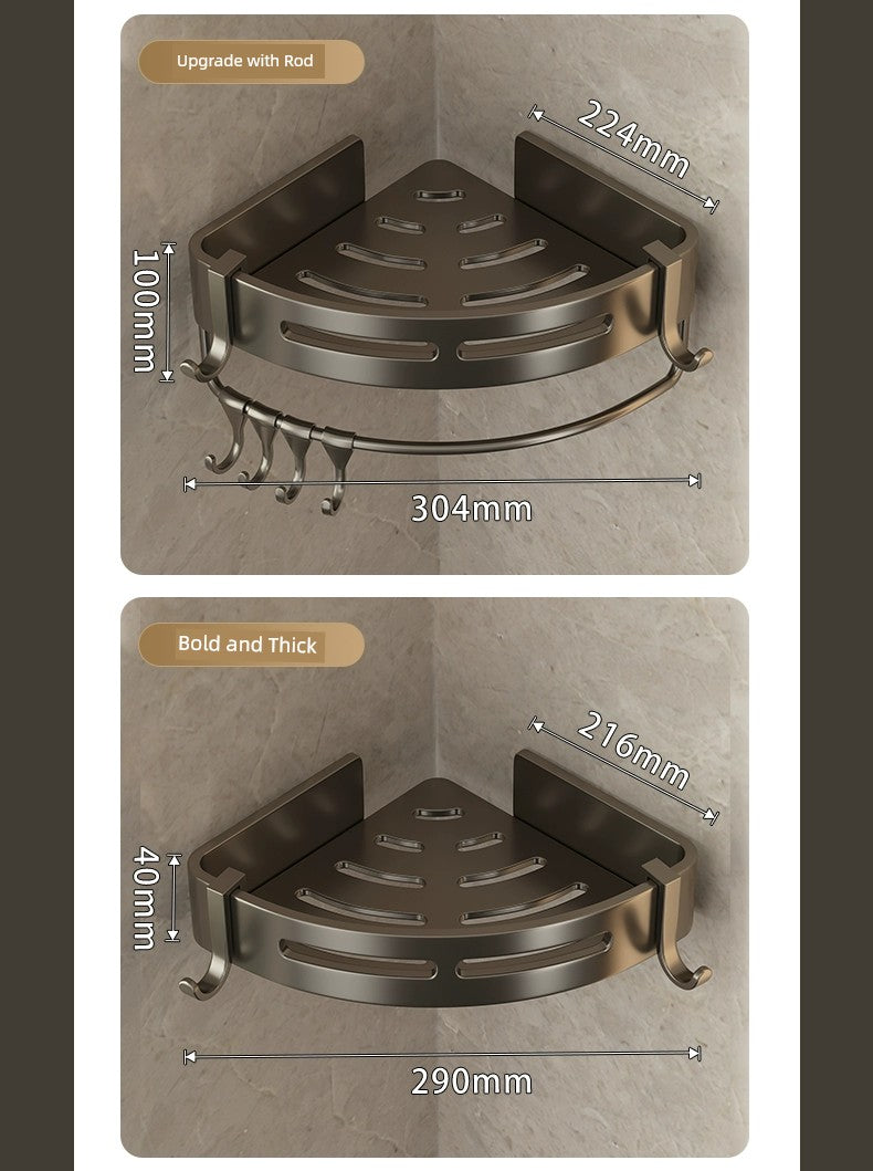 Toilet Punch-Free Wall-Mounted Bath Storage Rack