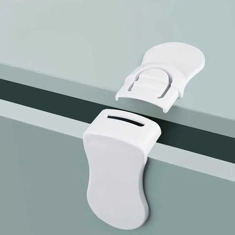 Home Baby Safety Locks Drawer Lock Anti-Pinching Hand Cabinet White Drawer Locks Refrigerator Lock Buckle Children Protection