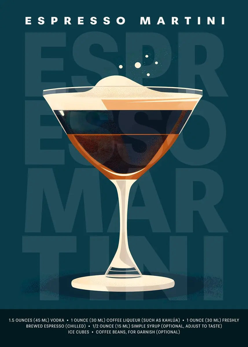 Simple Bar A Variety of Mixed-up Alcoholic Beverages Poster Canvas Printing for Home Room Wall Decoration Frameless Painting